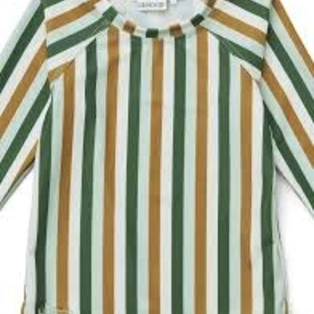 Liewood Noah swim tee Stripe: Dusty mint multi mix 3-4y