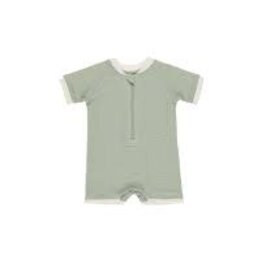 Quincy Mae Zip Rashguard One-Piece || Sage 12-18M
