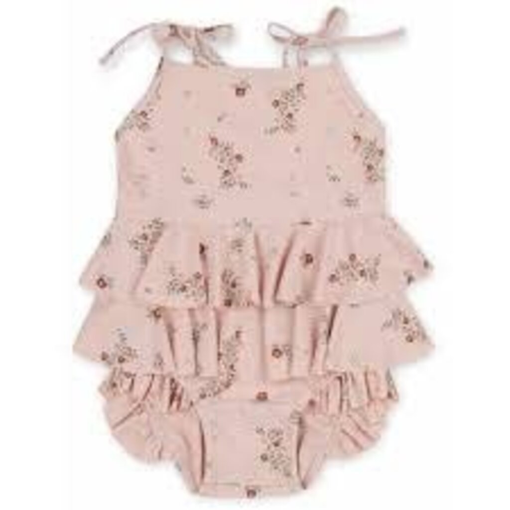 Konges Sloejd Zwempak Manuca Frill Nostalgie Blush 12m
