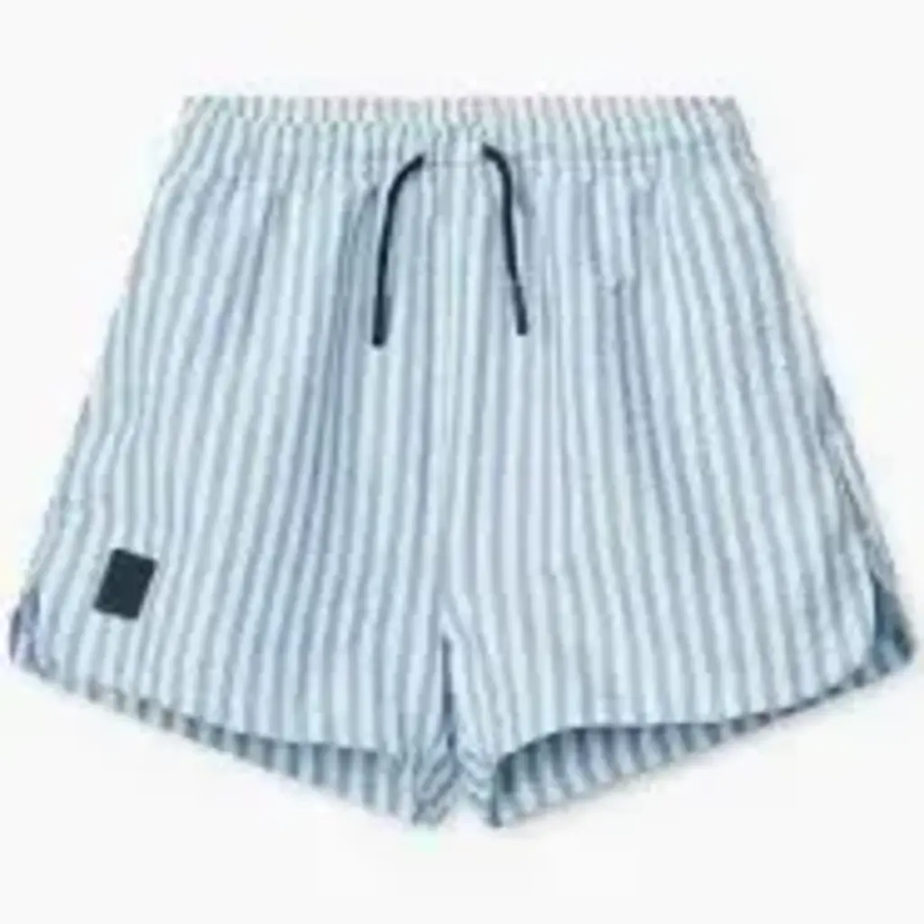 Liewood Aiden Seersucker Board Shorts Y/D stripe Riverside / Creme de la creme 92
