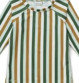 Liewood Noah swim tee Stripe: Dusty mint multi mix 3-9m