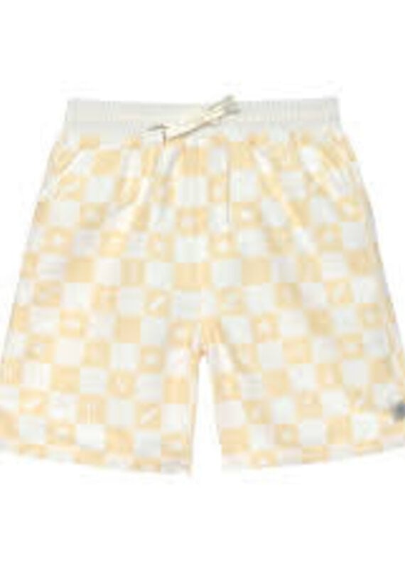 Laessig LSF Board Shorts Kids Check Pattern Vanilla Sea Salt 116 (6y)