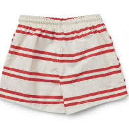 Liewood Duke board shorts Stripe: Creme de la creme/Apple red 1 1/2-2y
