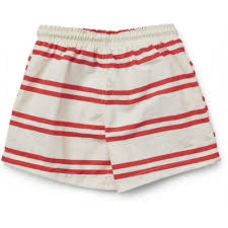 Liewood Duke board shorts Stripe: Creme de la creme/Apple red 1 1/2-2y