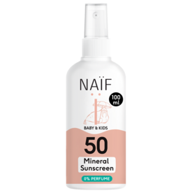 Naïf Mineral Sunscreen Spray 0% perfume for Baby & Kids SPF50 100ML