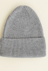 Hvid Beanie Fonzie grey melange