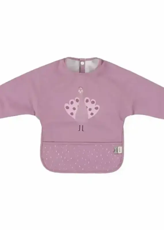 Trixie Waterproof long sleeve bib - Mrs. Peacock