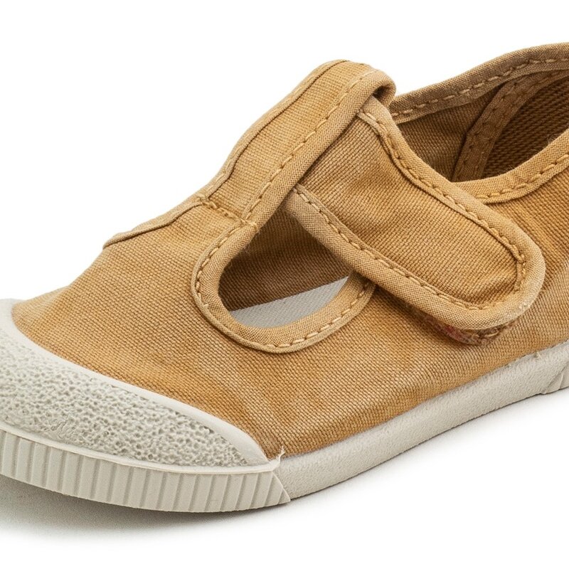 Cienta T-Strap Velcroschoen Mustard