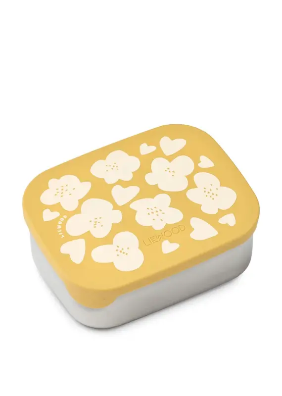 Liewood Arthur Printed Lunchbox Flower / Lemon yellow