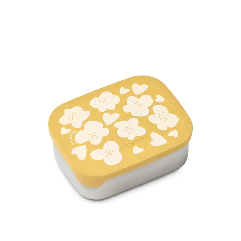 Liewood Arthur Printed Lunchbox Flower / Lemon yellow
