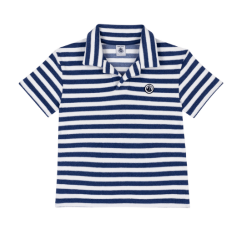 Petit Bateau Polo A0Ftl Crepuscule/Marshmallow ss26
