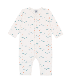 Petit Bateau Footless Sleepsuit A0Fd6 Marshmallow/Multico ss26