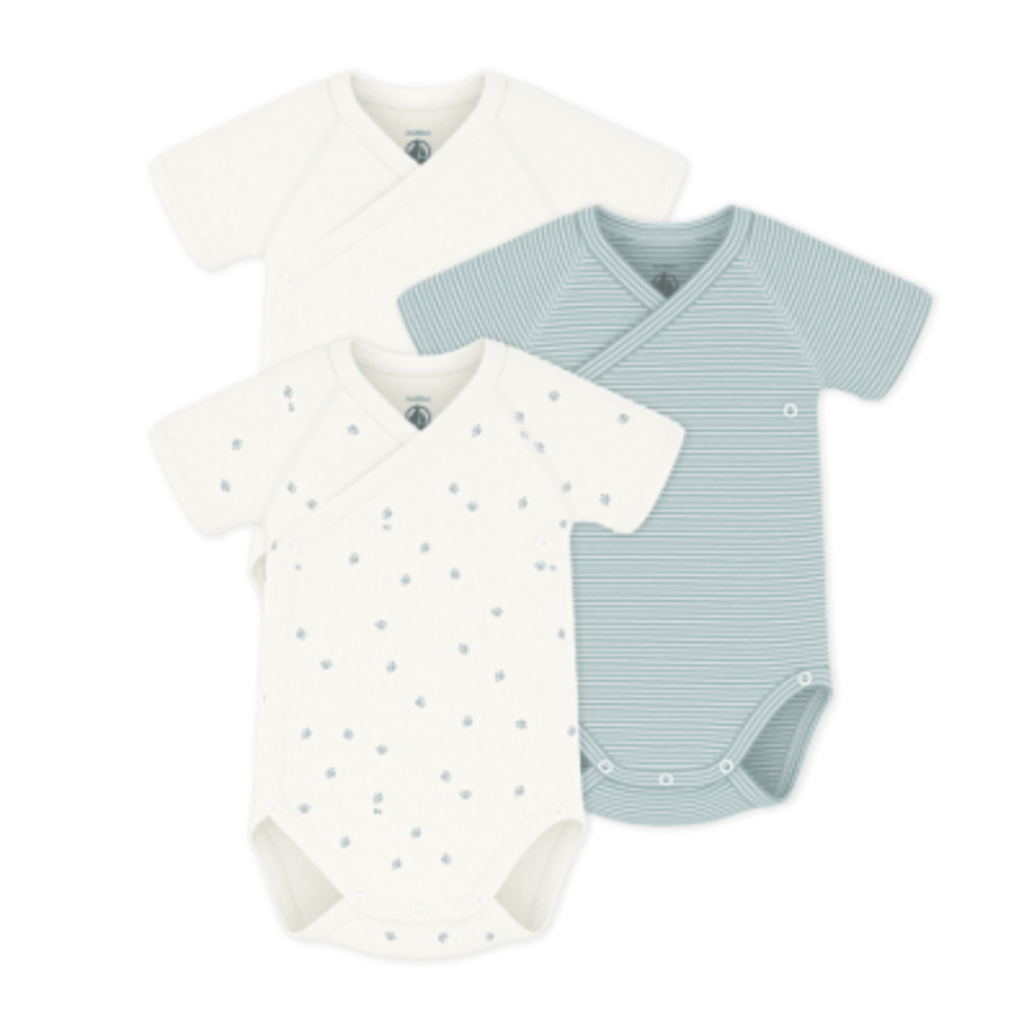 Petit Bateau 3 Newborn Bodies Mc A0Fag Variante 1 ss26