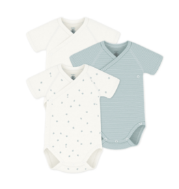 Petit Bateau 3 Newborn Bodies Mc A0Fag Variante 1 ss26