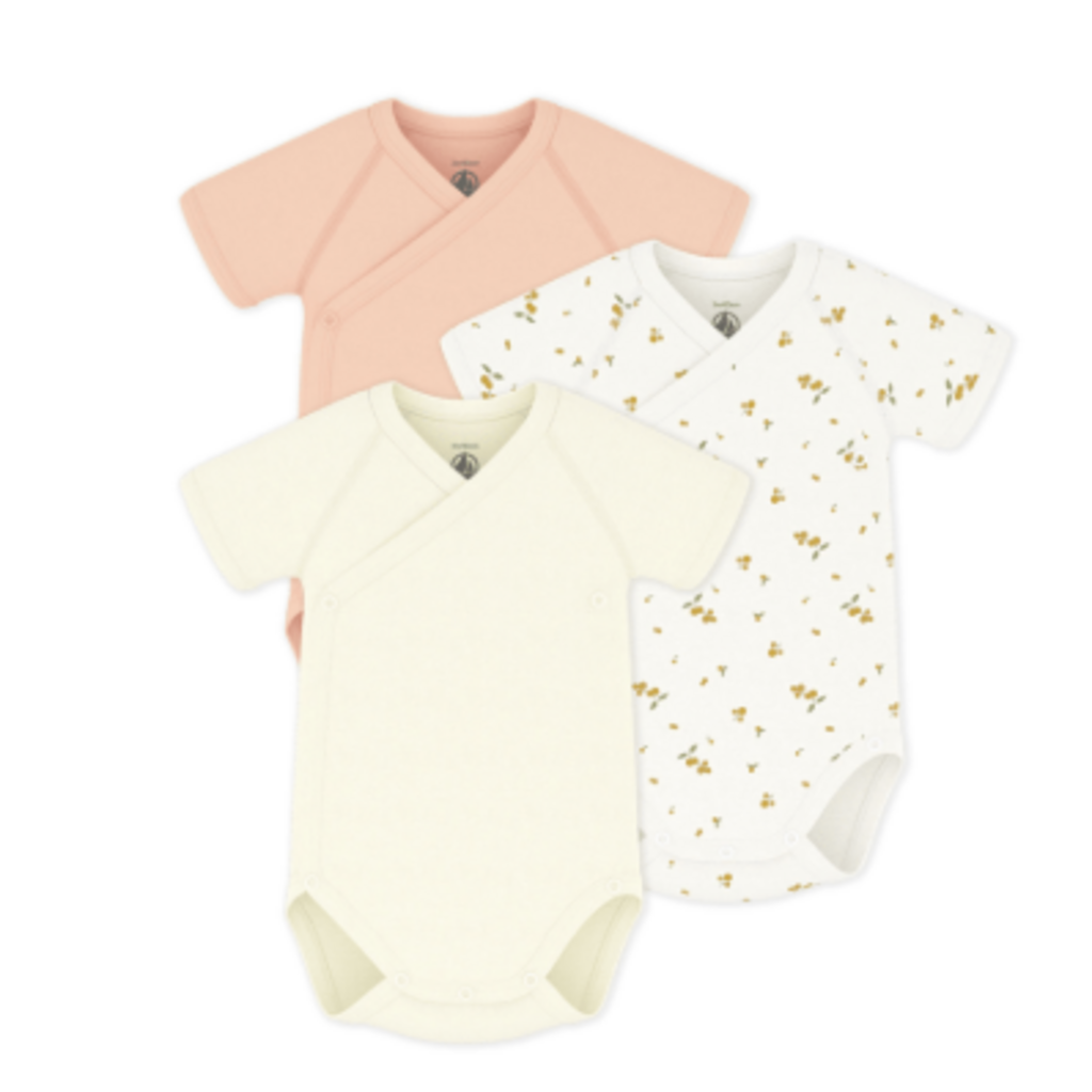 Petit Bateau 3 Newborn Bodies Mc A0Fak Variante 1 ss26