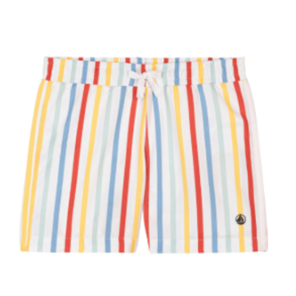 Petit Bateau Short De Plage A0Fsn Marshmallow/Multico ss26