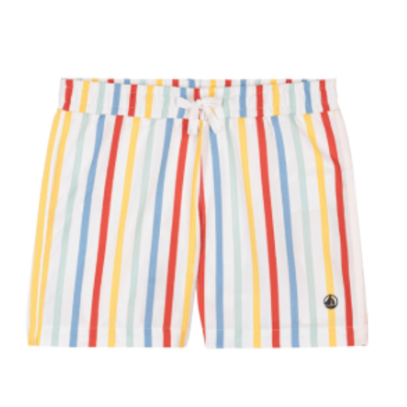 Petit Bateau Short De Plage A0Fsn Marshmallow/Multico ss26