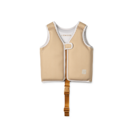 Liewood Dove Swim Vest Stripe Sandy/golden caramel
