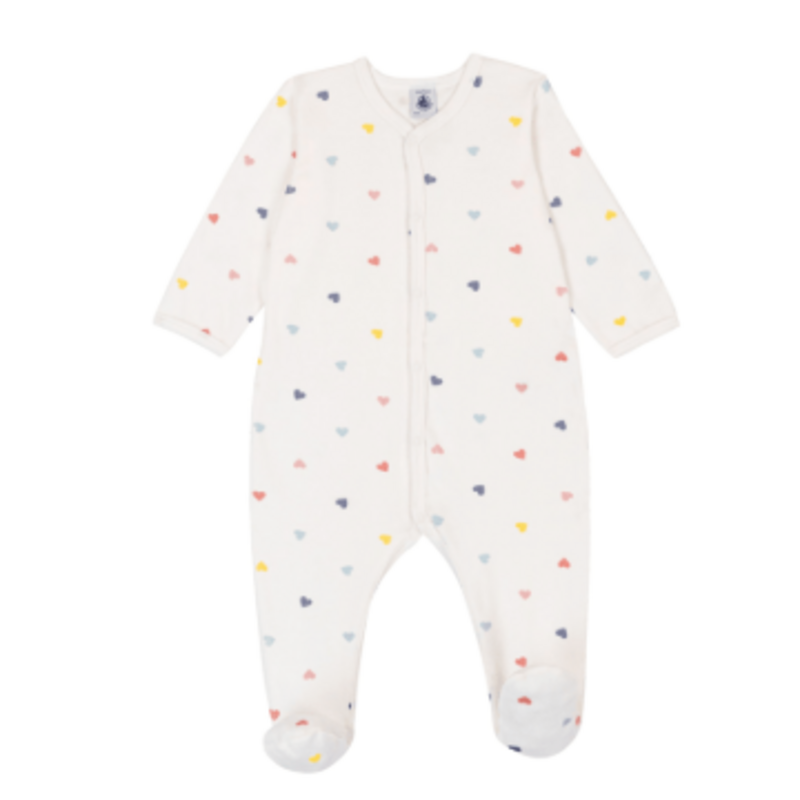 Petit Bateau Sleepsuit Y A0F88 Marshmallow/Multico ss26