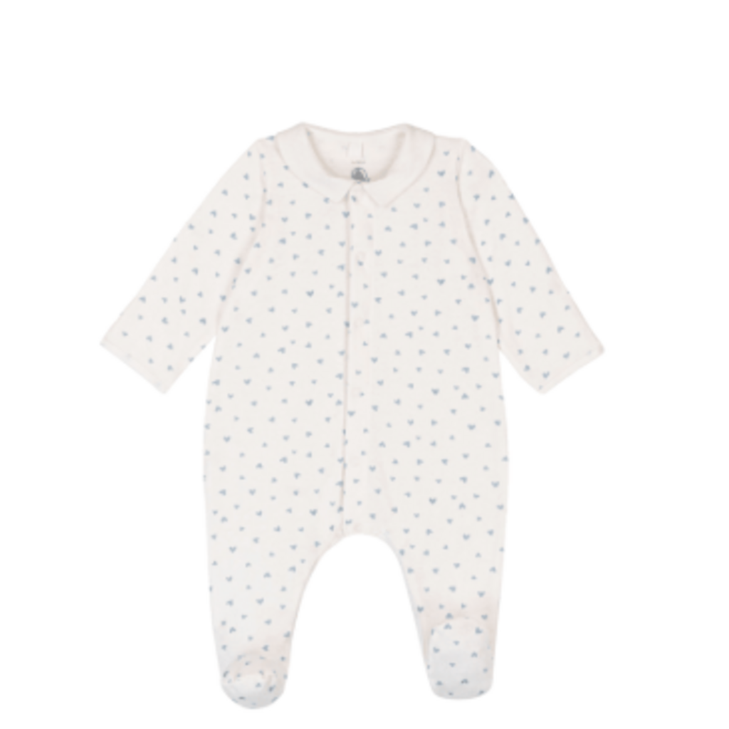 Petit Bateau Sleepsuit A0F2L Marshmallow/Flo ss26