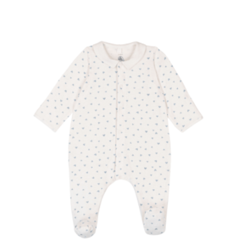 Petit Bateau Sleepsuit A0F2L Marshmallow/Flo ss26