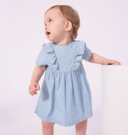 Petit Bateau Robe Mc A0Ffv Bleu Clair ss26