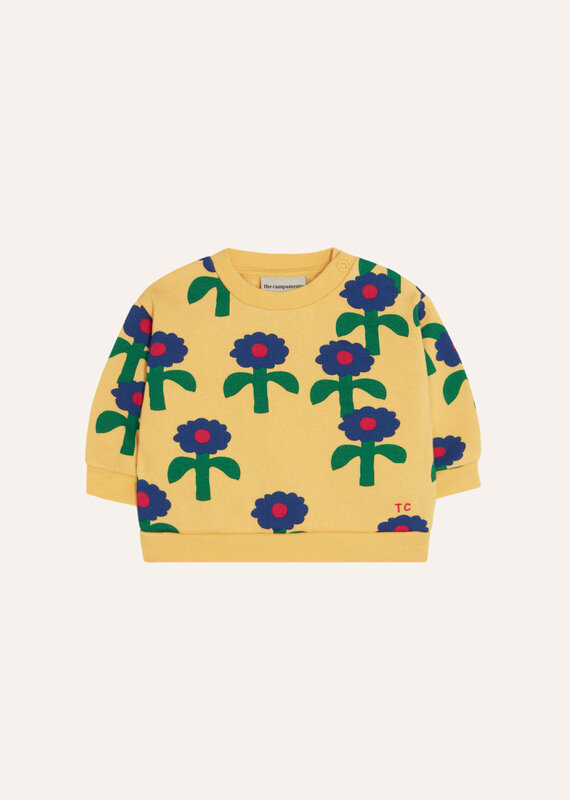 The Campamento Blue Daisies Baby Sweatshirt aw26