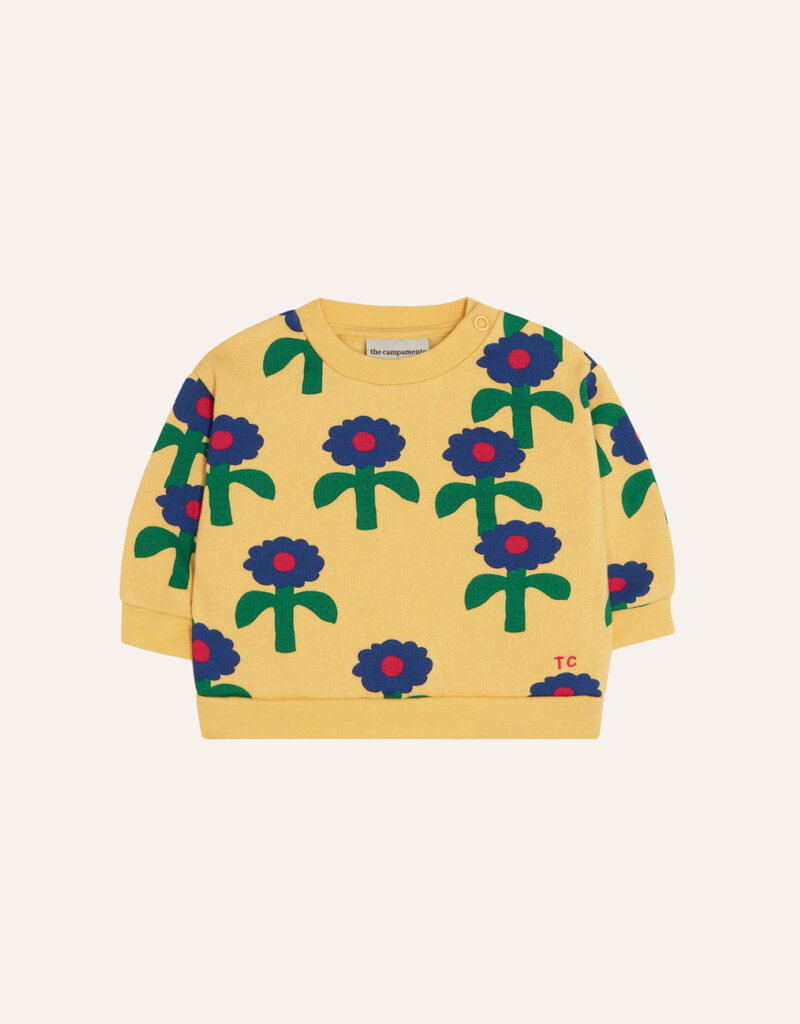 The Campamento Blue Daisies Baby Sweatshirt aw26