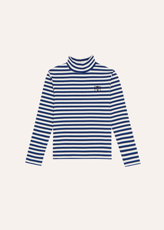 The Campamento Blue Stripes Turtle Neck Tshirt aw26