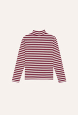 The Campamento Burgundy Stripes Turtle Neck Tshirt aw26