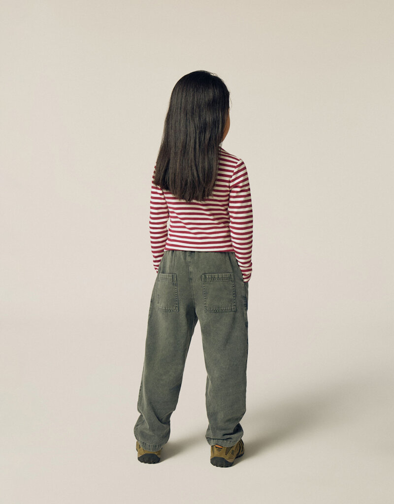 The Campamento Burgundy Stripes Turtle Neck Tshirt aw26