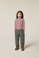 The Campamento Burgundy Stripes Turtle Neck Tshirt aw26