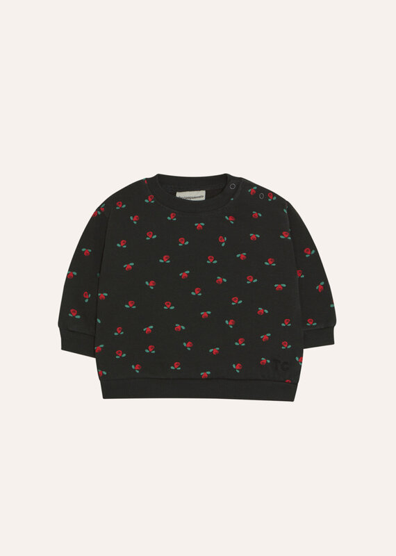 The Campamento Flowers Grey Baby Sweatshirt aw26