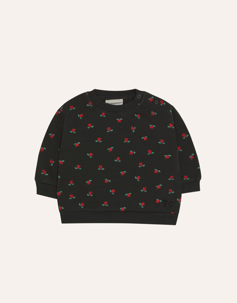 The Campamento Flowers Grey Baby Sweatshirt aw26