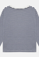 Weekend House Kids Beep beep l/s t-shirt Stripes blue and white aw26