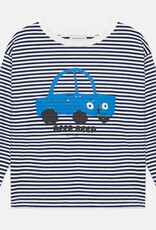 Weekend House Kids Beep beep l/s t-shirt Stripes blue and white aw26