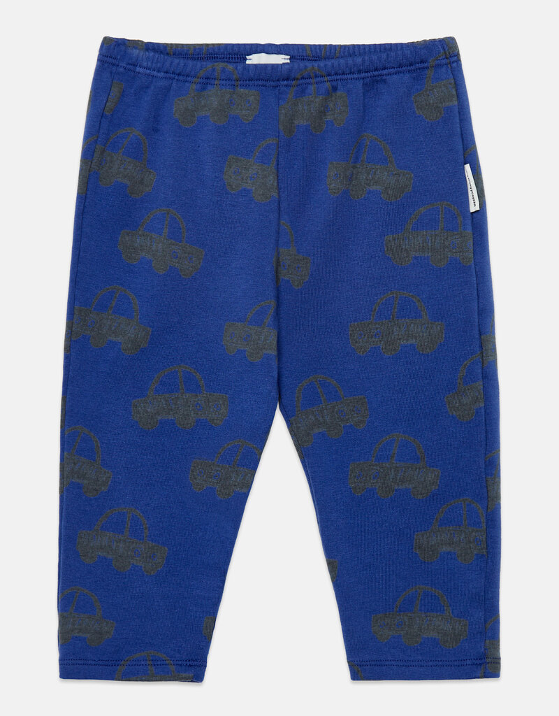 Weekend House Kids Cars all over baby  fleeced leggings Blue aw26