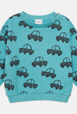Weekend House Kids Cars all over sweatshirt Turquesa aw26