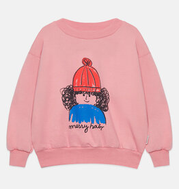 Weekend House Kids Messy hair sweatshirt Pink aw26