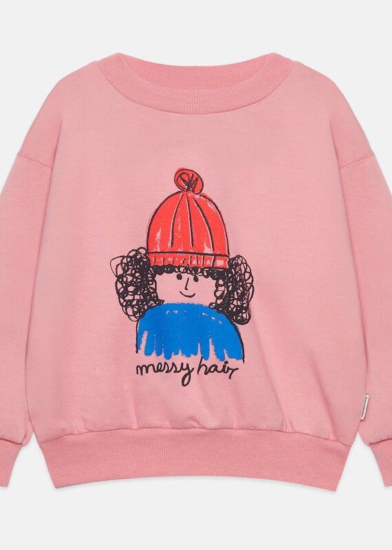 Weekend House Kids Messy hair sweatshirt Pink aw26