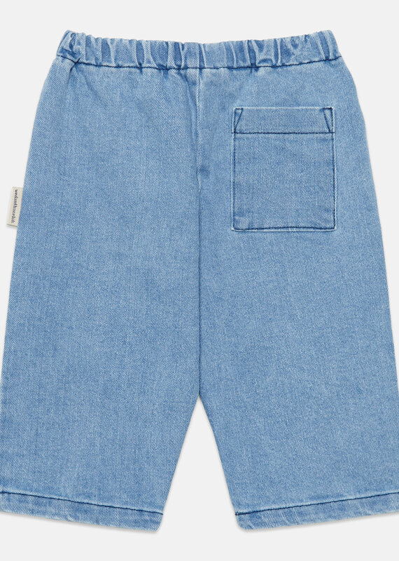 Weekend House Kids Pom pom dog baby denim pants Blue aw26