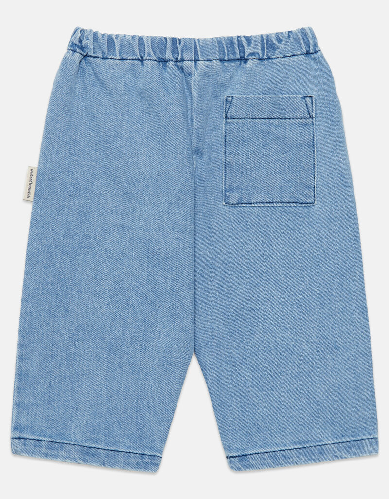 Weekend House Kids Pom pom dog baby denim pants Blue aw26