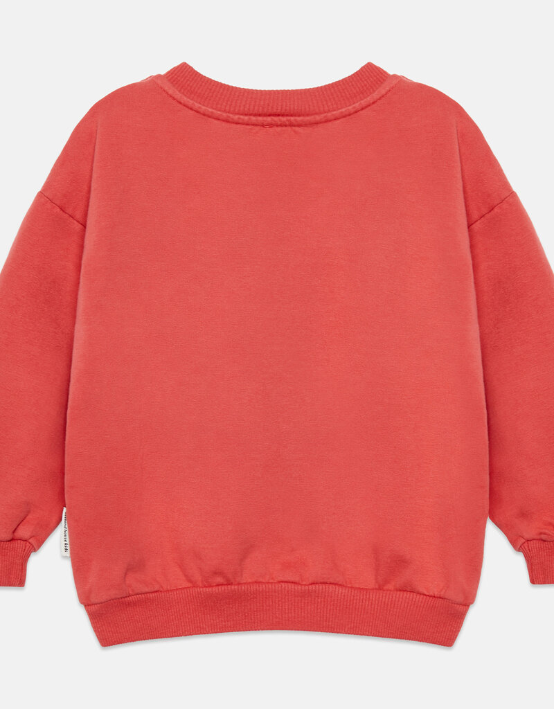 Weekend House Kids Pom pom dog baby sweatshirt Red aw26