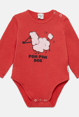 Weekend House Kids Pom pom dog body Red aw26