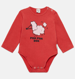 Weekend House Kids Pom pom dog body Red aw26