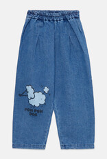 Weekend House Kids Pom pom dog denim pants Blue aw26