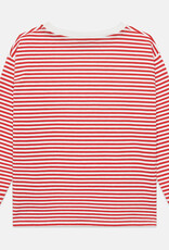 Weekend House Kids Pom pom dog l/s t-shirt Stripes red and white aw26