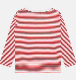 Weekend House Kids Pom pom dog l/s t-shirt Stripes red and white aw26