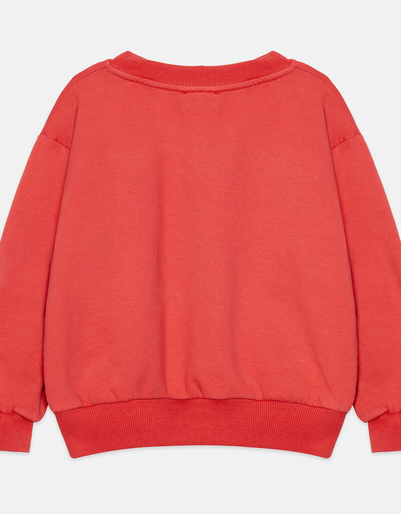 Weekend House Kids Pom pom dog sweatshirt Red aw26