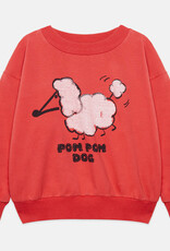 Weekend House Kids Pom pom dog sweatshirt Red aw26